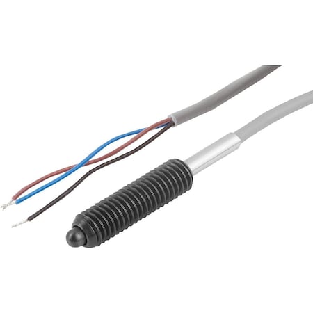 Kipp Spring Plunger Spring Force, W Sensor, Normally Closed D=M10, L=36, L1=4, Steel, Pin Steel, Pu=1 K0656.5101